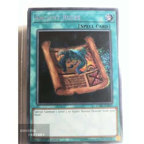 LCKC-EN039 Ancient Rules Secret Rare 1st Edition