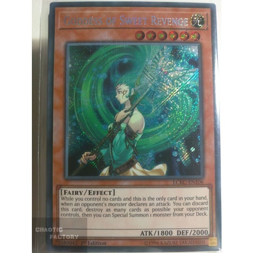 LCKC-EN106 Goddess of Sweet Revenge Secret Rare 1st Edition