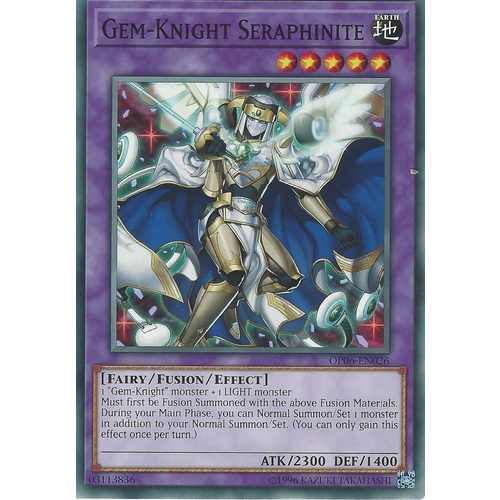 Yugioh Gem-Knight Seraphinite - OP06-EN026 - Common NM