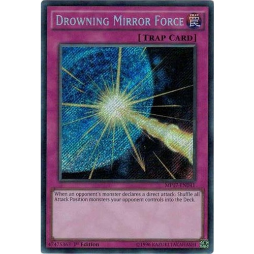 Yugioh MP17-EN041 Drowning Mirror Force Secret rare 1st Edition