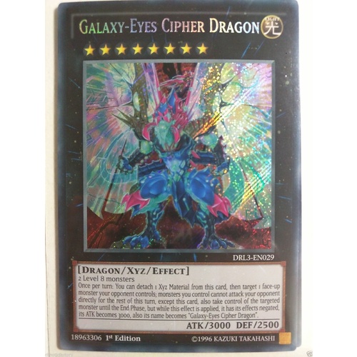 Yu-Gi-Oh DRL3-EN029 Galaxy-Eyes Cipher Dragon 1st Edition M/Nm Secret rare