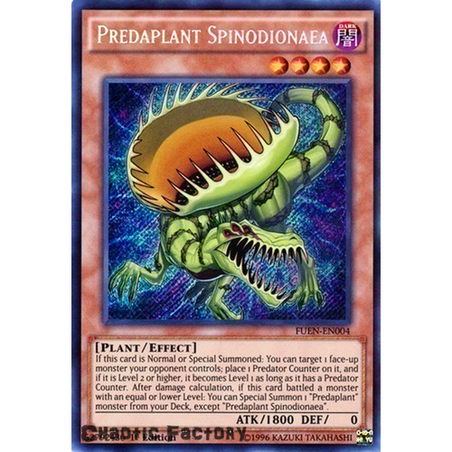 YUGIOH Predaplant Spinodionaea FUEN-EN004 Secret Rare 1st Edition NM