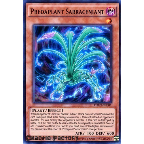 YUGIOH Predaplant Sarraceniant FUEN-EN001 Super Rare 1st Edition NM