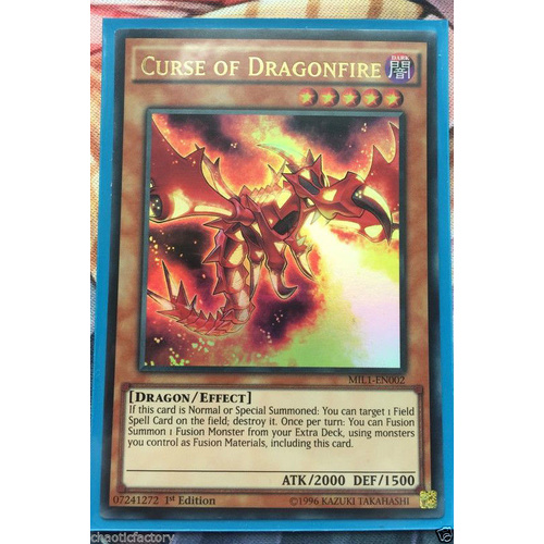 Yu-Gi-Oh! Curse of Dragonfire MIL1-EN002 Ultra Rare 1st Edition Mint
