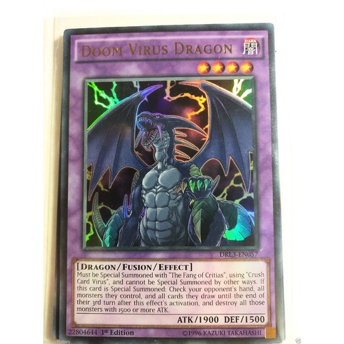 Yugioh - Doom Virus Dragon - DRL3-EN057 - Ultra Rare 1st Edition