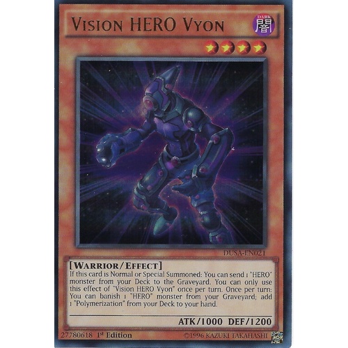 YUGIOH Vision HERO Vyon DUSA-EN021 Ultra Rare 1st edition NM