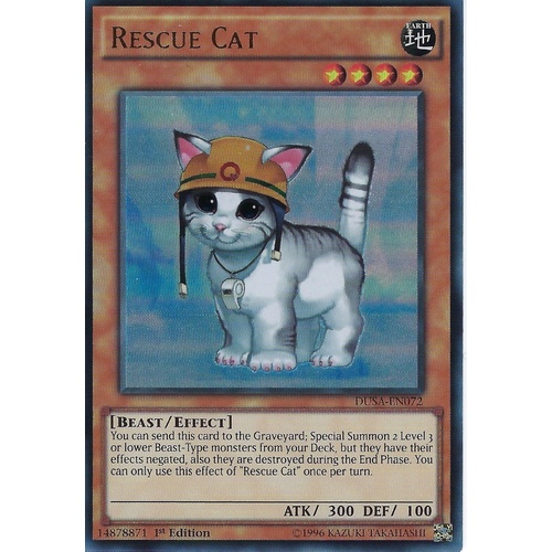 YUGIOH Rescue Cat DUSA-EN072 Ultra Rare 1st edition NM
