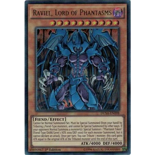 YUGIOH Raviel  Lord of Phantasms DUSA-EN098 Ultra Rare 1st edition NM