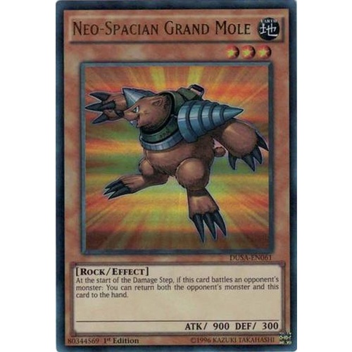 YUgioh Neo-Spacian Grand Mole DUSA-EN061 Ultra Rare 1st edition