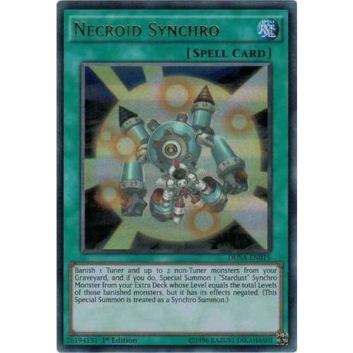 Yugioh Necroid Synchro DUSA-EN015 Ultra Rare 1st edition