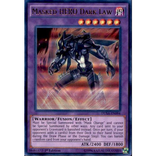 Masked HERO Dark Law DUSA-EN094 Ultra Rare 1st edition NM