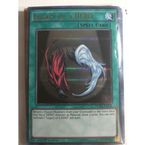 Legacy of a HERO DUSA-EN019 Ultra Rare 1st edition Mint
