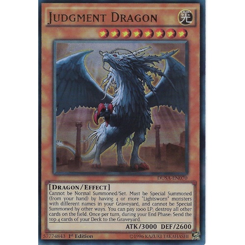 YUGIOH Judgment Dragon DUSA-EN070 Ultra Rare 1st edition MINT
