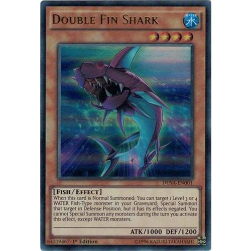 Yugioh Double Fin Shark DUSA-EN001 Ultra Rare  1st edition