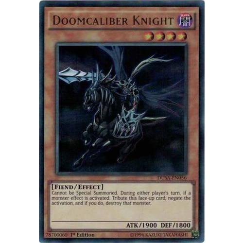 Yugioh Doomcaliber Knight DUSA-EN056 Ultra Rare  1st edition