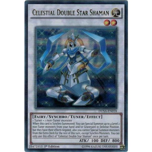 Yugioh Celestial Double Star Shaman DUSA-EN018 Ultra Rare 1st edition