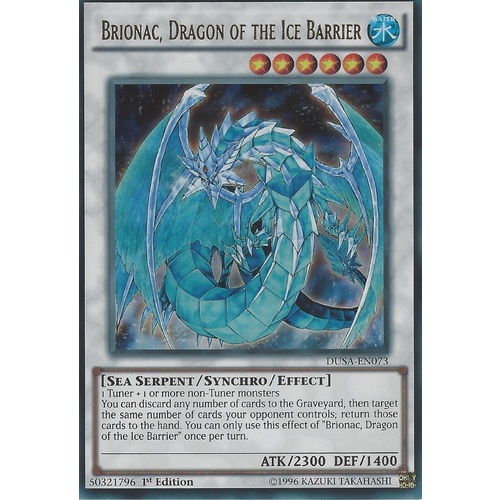 Brionac  Dragon of the Ice Barrier DUSA-EN073 Ultra Rare 1st edition