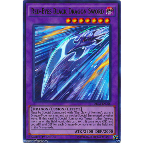 YUGIOH Red-Eyes Black Dragon Sword - DRL3-EN066 - Ultra Rare - 1st Edition