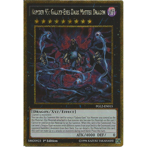Yugioh - Number 95: Galaxy-Eyes Dark Matter Dragon PGL2-EN015 NM/M Gold Secret