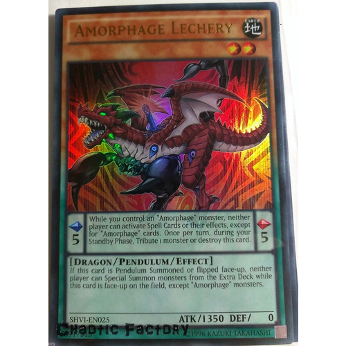 YUGIOH Amorphage Lechery - SHVI-EN025 - Ultra Rare