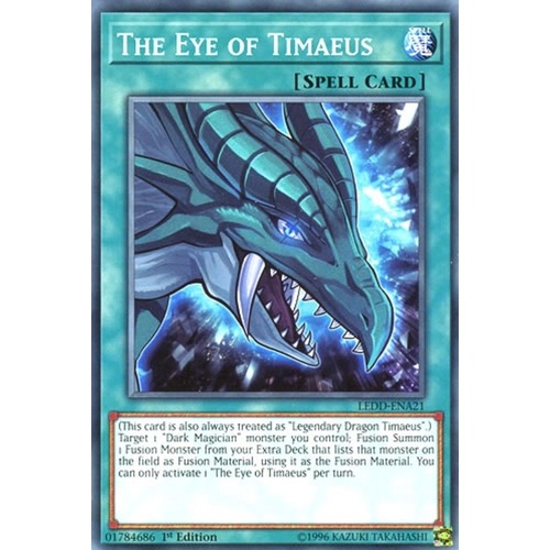 Yugioh LEDD-ENA21 The Eye of Timaeus Common 1st Edition NM