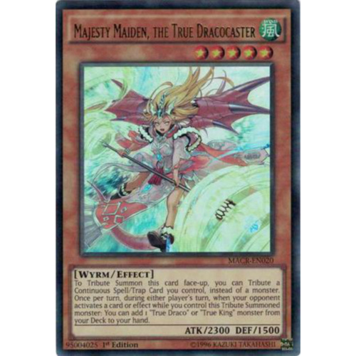 Yugioh Majesty Maiden, the True Dracocaster Ultra Rare MACR-EN020 1st edition