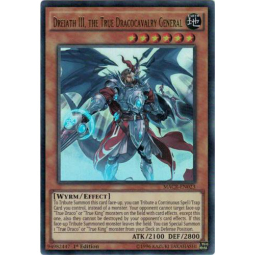 YUGIOH Dreiath III, the True Dracocavalry General Ultra Rare MACR-EN023 1ST ED