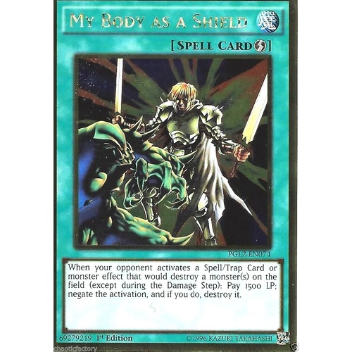 YUGIOH My Body as a Shield - PGL2-EN074 1st edition MINT