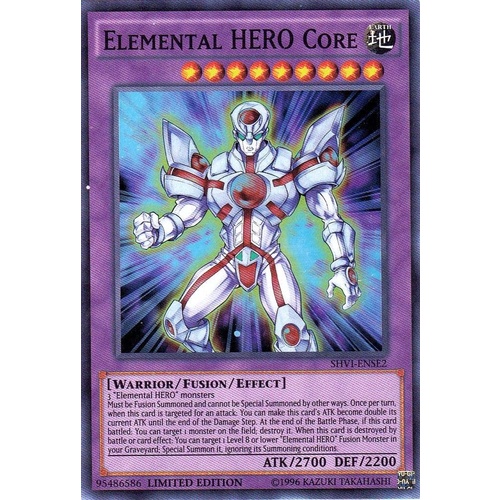 YUGIOH Elemental HERO Core - SHVI-ENSE2 - Super Rare Limited Edition