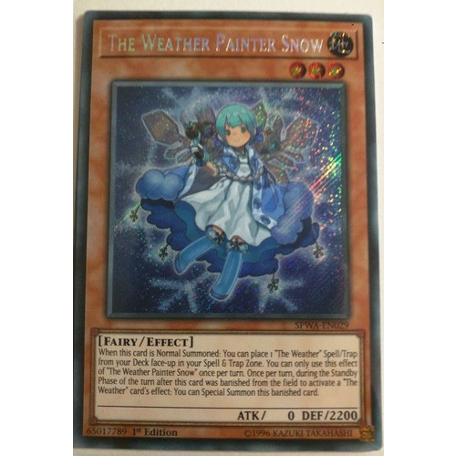 Yugioh SPWA-EN029 The Weather Painter Snow Secret Rare 1st Edition NM