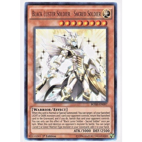Yugioh Black Luster Soldier - Sacred Soldier - BOSH-EN097 Ultra Rare 1st Edition