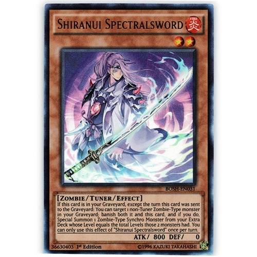 YU-GI-OH! Shiranui Spectralsword - BOSH-EN031 - Ultra Rare 1st Edition
