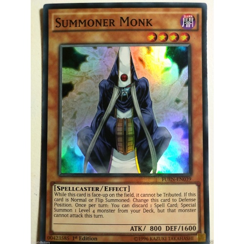 YUGIOH Summoner Monk FUEN-EN039 Super Rare - 1st Edition - NM/M