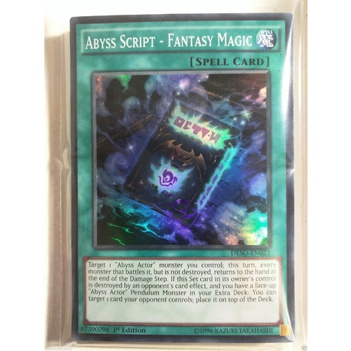 Yugioh Abyss Script Fantasy Magic DESO-EN023 1st edition super rare NM