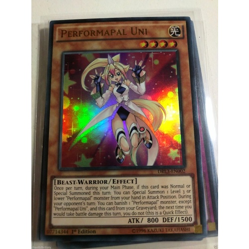 YUgioh DRL3-EN002 PERFORMAPAL UNI - ULTRA RARE 1st EDITION MINT
