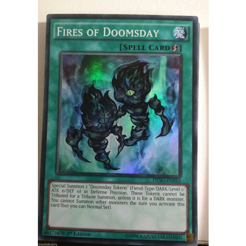 YU-GI-OH! Fires of Doomsday Super rare 1st edition DESO-EN043