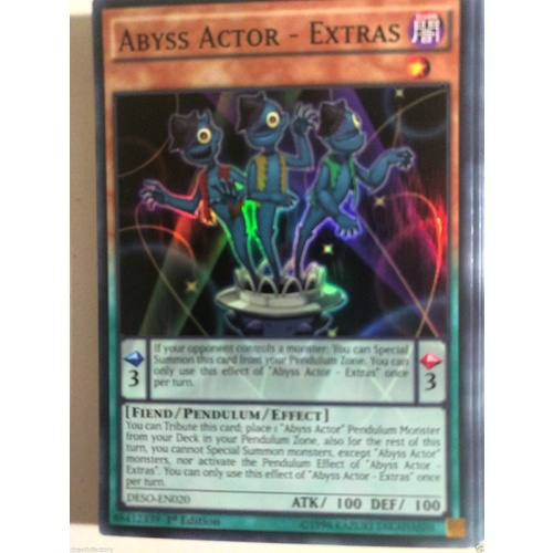 YUGIOH Abyss Actor Extra DESO-EN020 super rare 1st edition