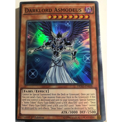 Darklord Asmodeus DESO-EN038 Super rare 1st edition NM