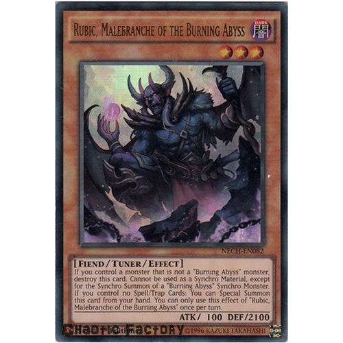 Yugioh Rubic, Malebranche of the Burning Abyss Ultra rare NECH-EN082 1st Edition NM