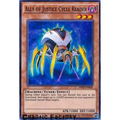 Ally of Justice Cycle Reader - OP03-EN006 - Super Rare NM