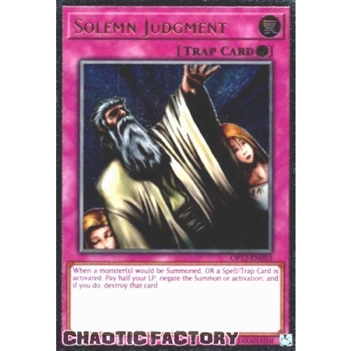 US PRINT OP12-EN003 Solemn Judgment Ultimate Rare NM