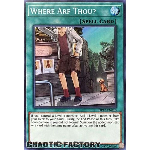 OP13-EN010 Where Arf Thou? Super Rare NM