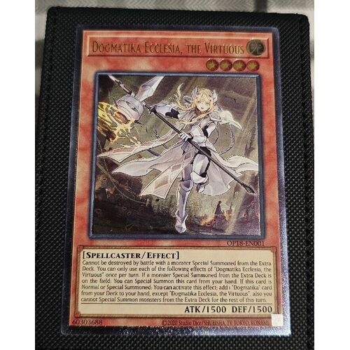 ULTIMATE RARE OP18-EN001 Dogmatika Ecclesia, the Virtuous NM