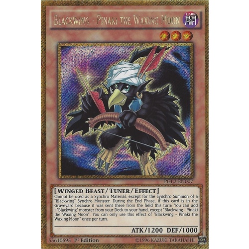 Blackwing - Pinaki the Waxing Moon - PGL2-EN007 1st Edition NM