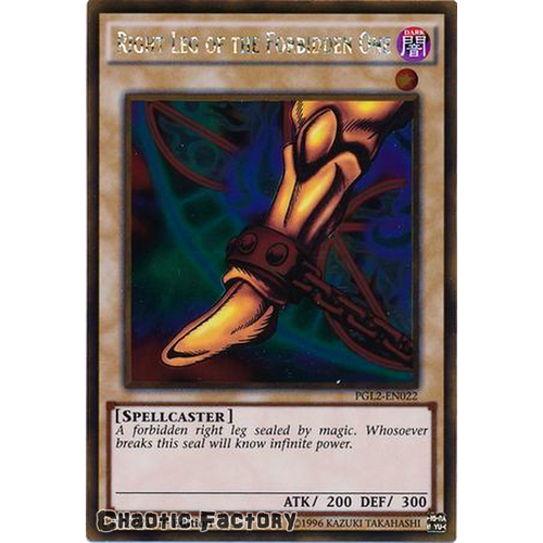 Right Leg of the Forbidden One - PGL2-EN022 - Gold Rare 1st Edition Exodia
