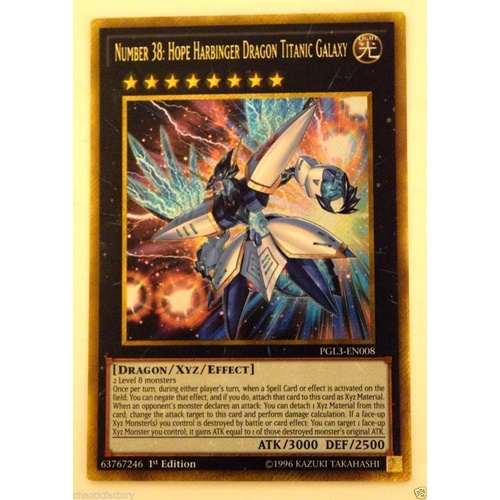 Number 38: Hope Harbinger Dragon Titanic Galaxy - PGL3-EN008 1st edition NM