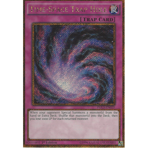 PGL3-EN039 Time-Space Trap Hole Gold Rare 1st Edition NM