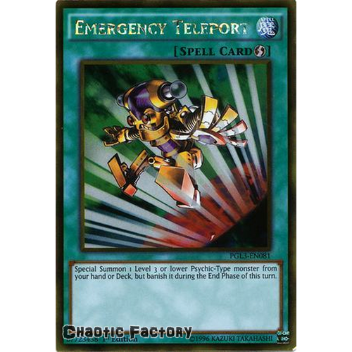 Emergency Teleport - PGL3-EN081 - Gold Rare 1st Edition NM