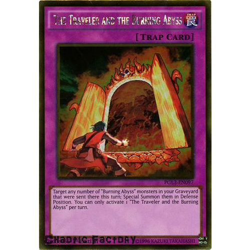 Yugioh The Traveler and the Burning Abyss Gold Rare PGL3-EN097 1st Edition NM