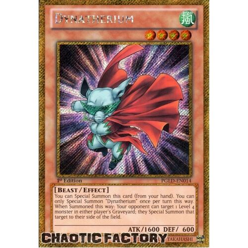 Dynatherium - PGLD-EN014 - Gold Secret Rare UNLIMITED Edition NM